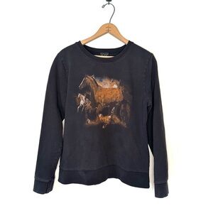 Topshop | Black Horse Graphic Sweatshirt Size 10